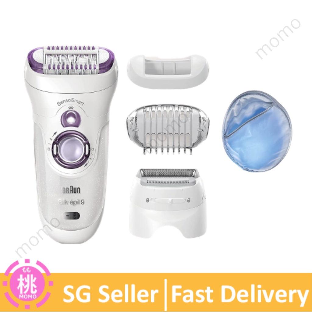 Braun Silk-Epil 9 9-710 Epilator, for Long-Lasting Hair Removal with 40 Tweezers,Electric Shaver & Trimmer,Cooling Glove - Momo Gadgets