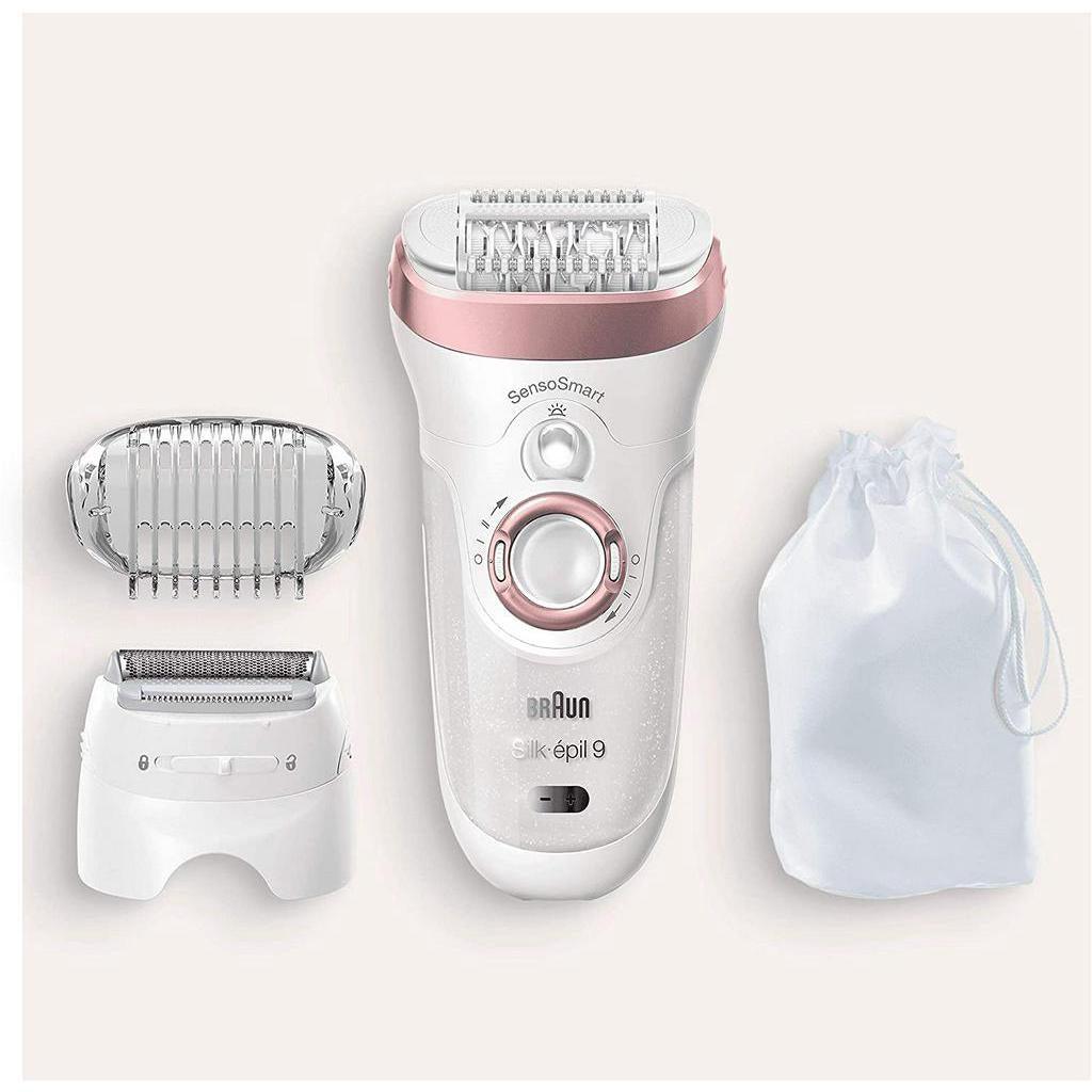 Braun Silk epil 9 9-720, Epilator for Long-Lasting Hair Removal, Includes Shaver and Trimmer Head - Momo Gadgets