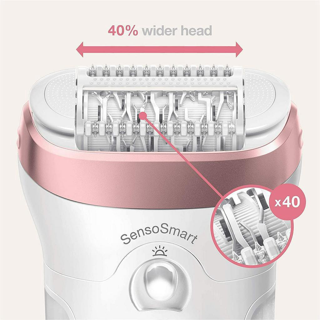 Braun Silk epil 9 9-720, Epilator for Long-Lasting Hair Removal, Includes Shaver and Trimmer Head - Momo Gadgets