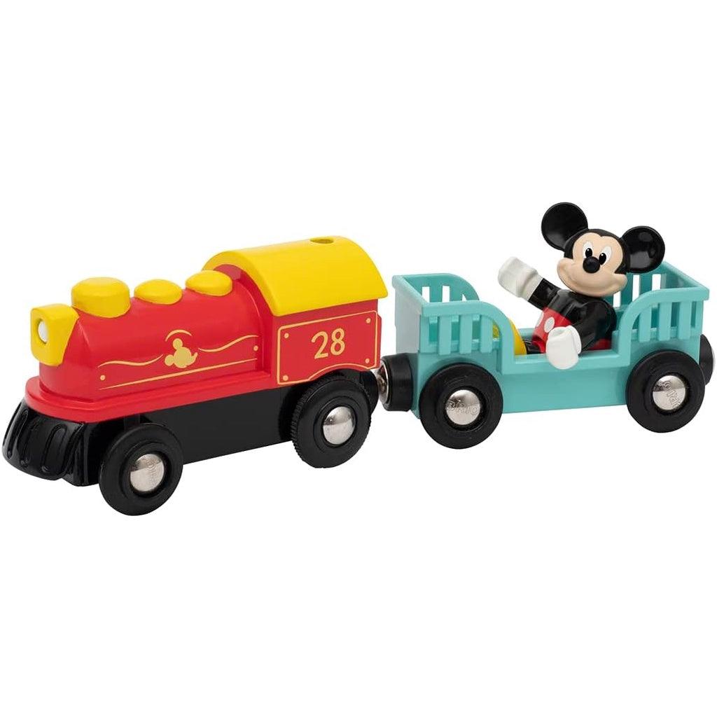 Brio 32265 Disney Mickey and Friends: Mickey Mouse Battery Train | Wooden Toy Train Set for Kids Age 3 and Up - Momo Gadgets