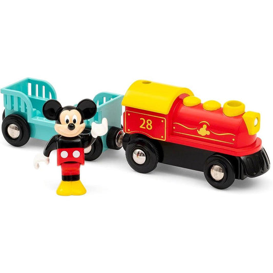 Brio 32265 Disney Mickey and Friends: Mickey Mouse Battery Train | Wooden Toy Train Set for Kids Age 3 and Up - Momo Gadgets