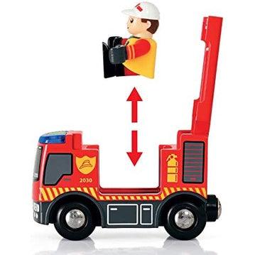 BRIO 33815 Rescue Firefighter Set | 18 Piece Train Toy with a Fire Truck, Accessories and Wooden Tracks for Ages 3+ - Momo Gadgets