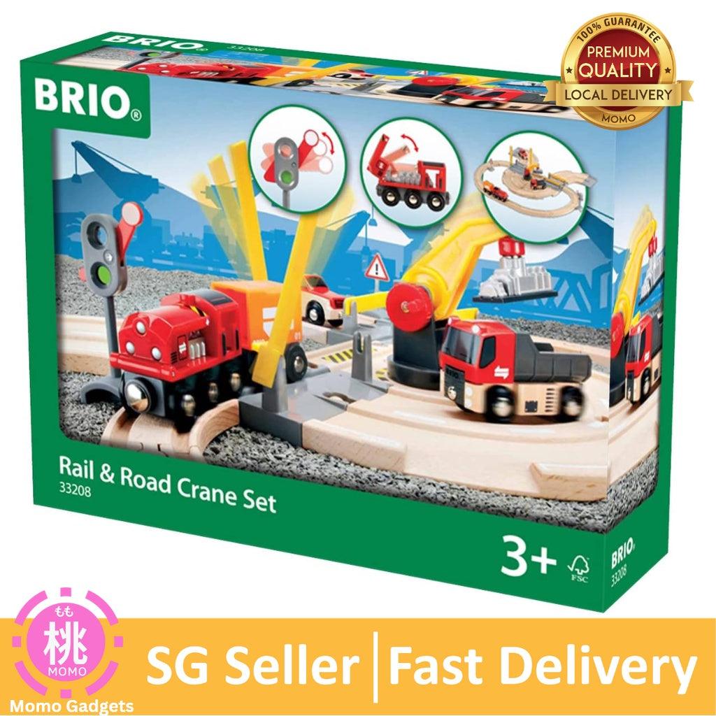 BRIO Rail and Road Crane Set Train toy set - Momo Gadgets