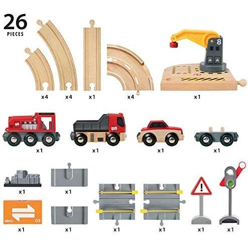 BRIO Rail and Road Crane Set Train toy set - Momo Gadgets