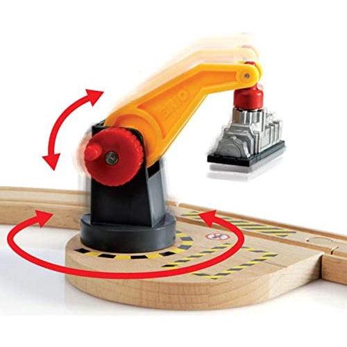 BRIO Rail and Road Crane Set Train toy set - Momo Gadgets