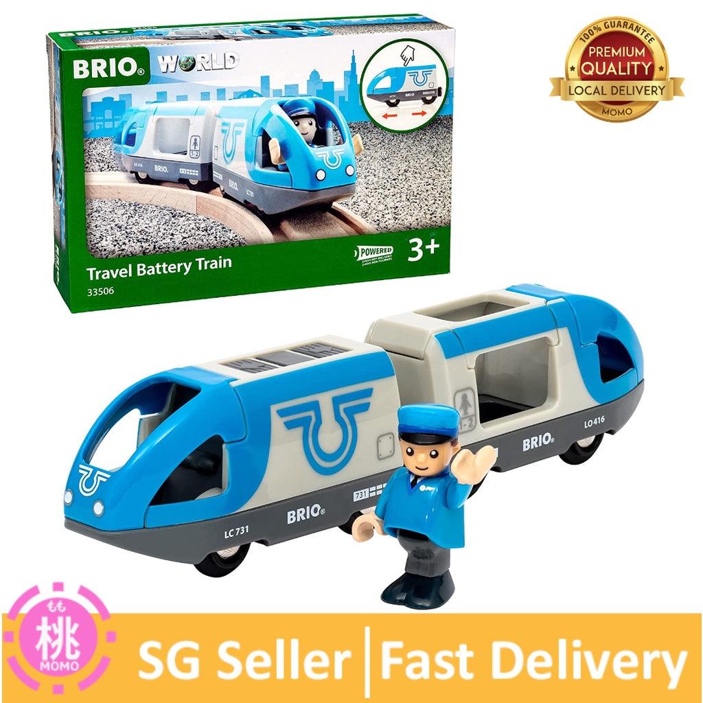 BRIO World - 33506 Travel Battery Train | 3 Piece Train Toy for Kids Ages 3 and Up - Momo Gadgets