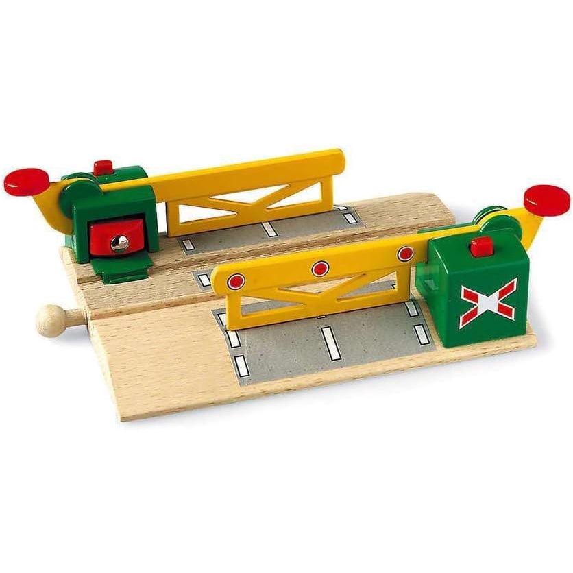 BRIO World 33750 - Magnetic Action Crossing - Wooden Toy Train Accessory for Kids Ages 3 and Up - Momo Gadgets