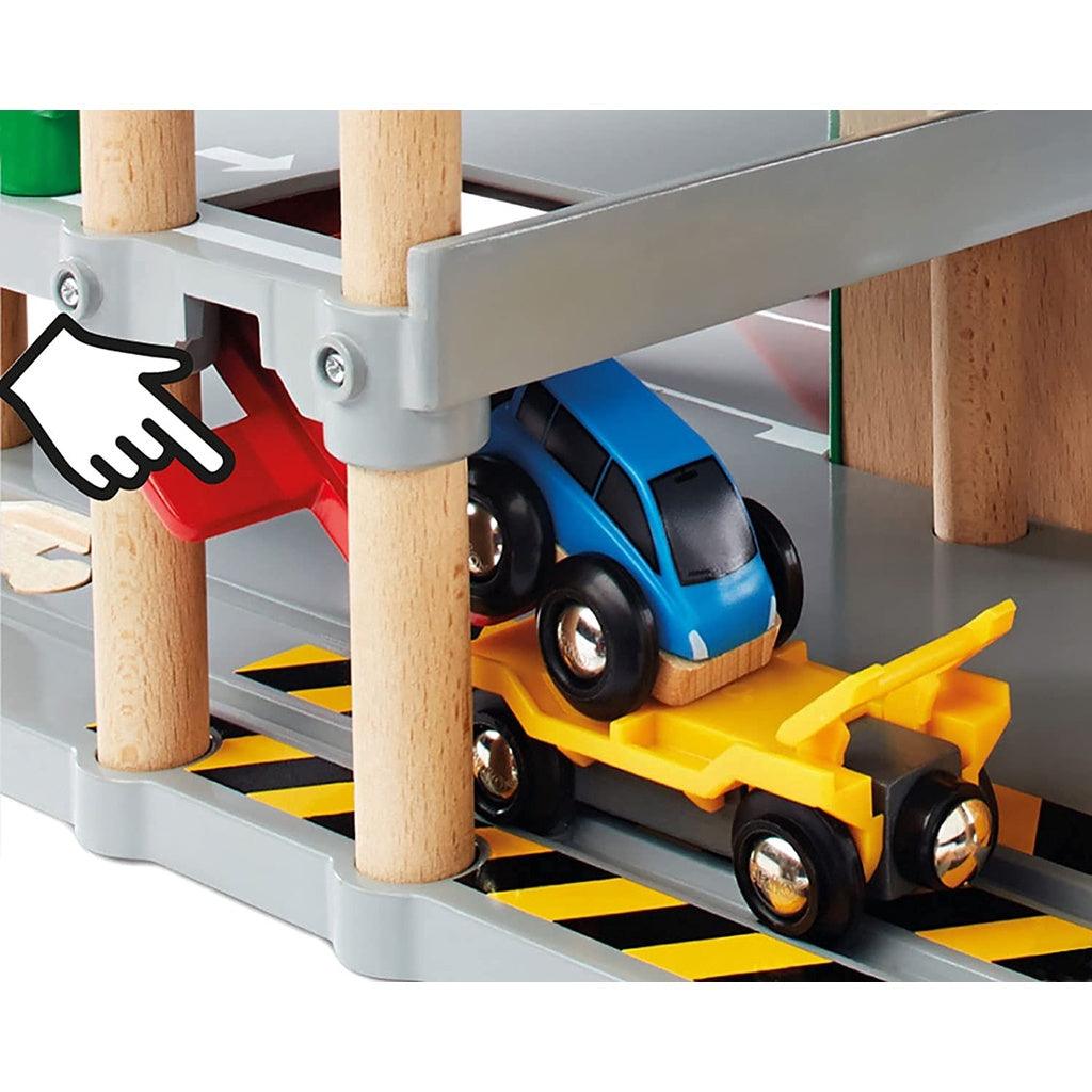 BRIO World Parking Garage | Railway Accessory with Toy Cars for Kids Age 3 and Up - Momo Gadgets