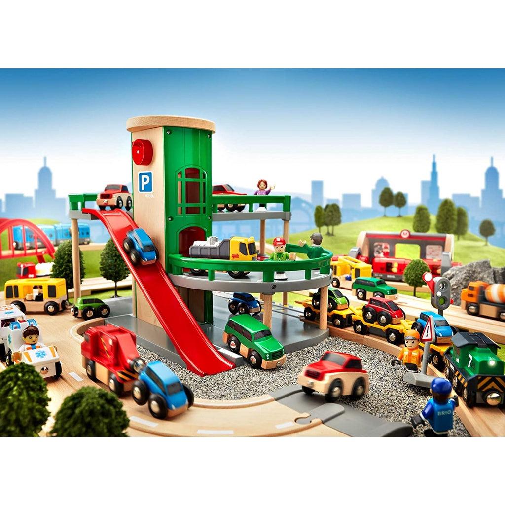 BRIO World Parking Garage | Railway Accessory with Toy Cars for Kids Age 3 and Up - Momo Gadgets