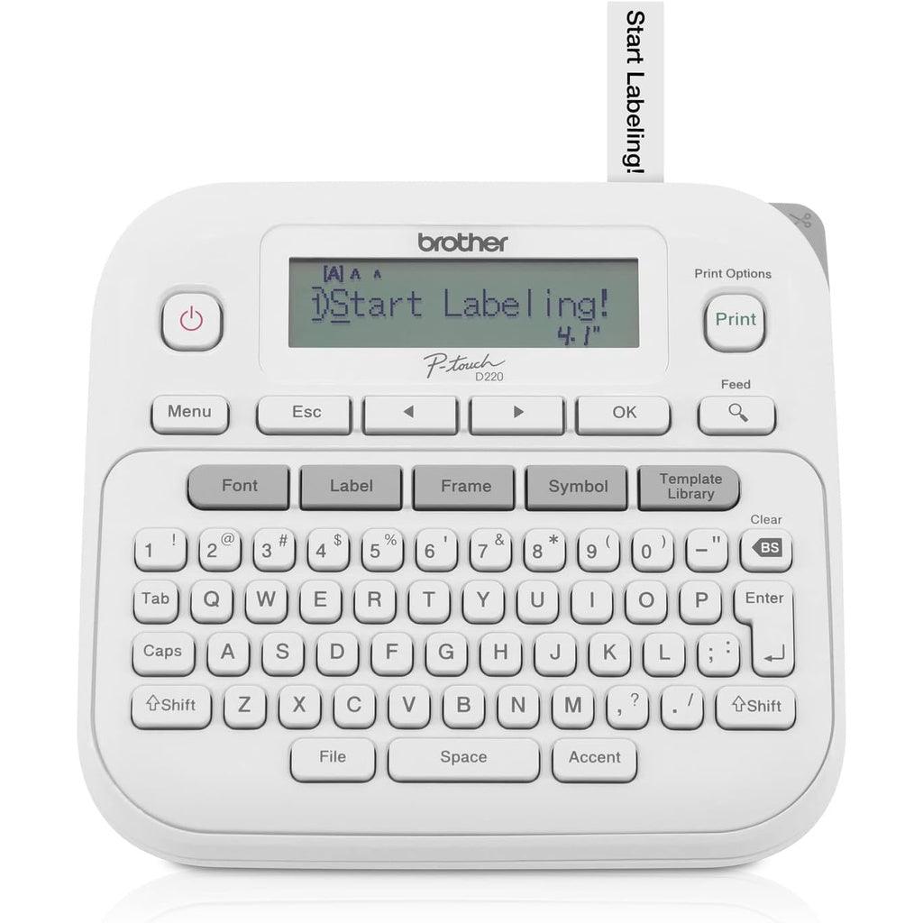 Brother P-Touch PTD220 Home/Office Everyday Label Maker | Prints TZe Label Tapes, White Upgraded version from PTD210 - Momo Gadgets