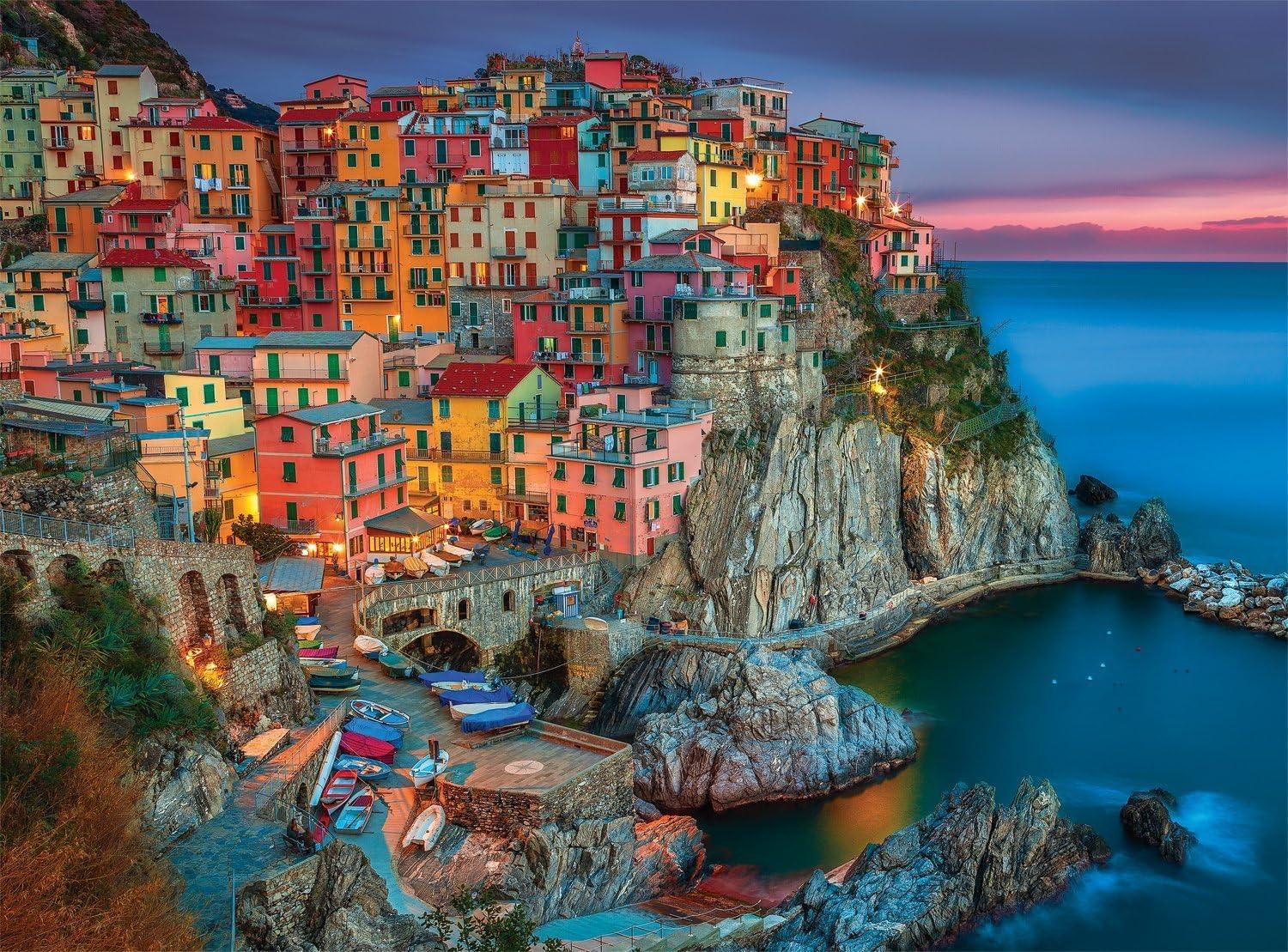 Buffalo Signature Collection Cinque Terre Italy 1000 Piece Jigsaw Puzzle - Momo Gadgets