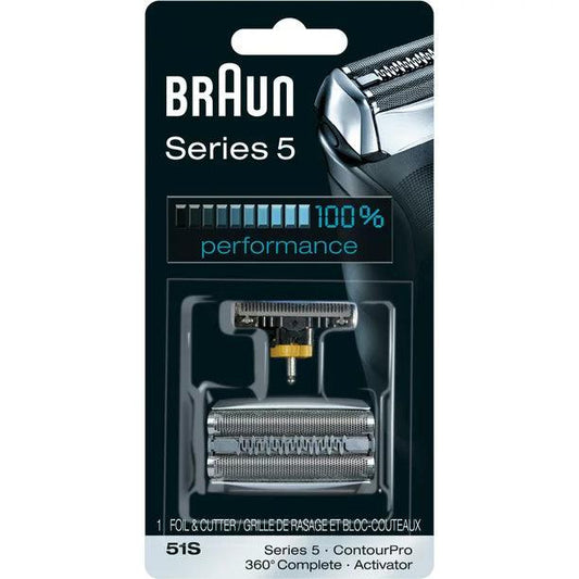 Braun Series 5 51B / 51S Foil & Cutter Replacement Head, Compatible with Waterflex Shaver