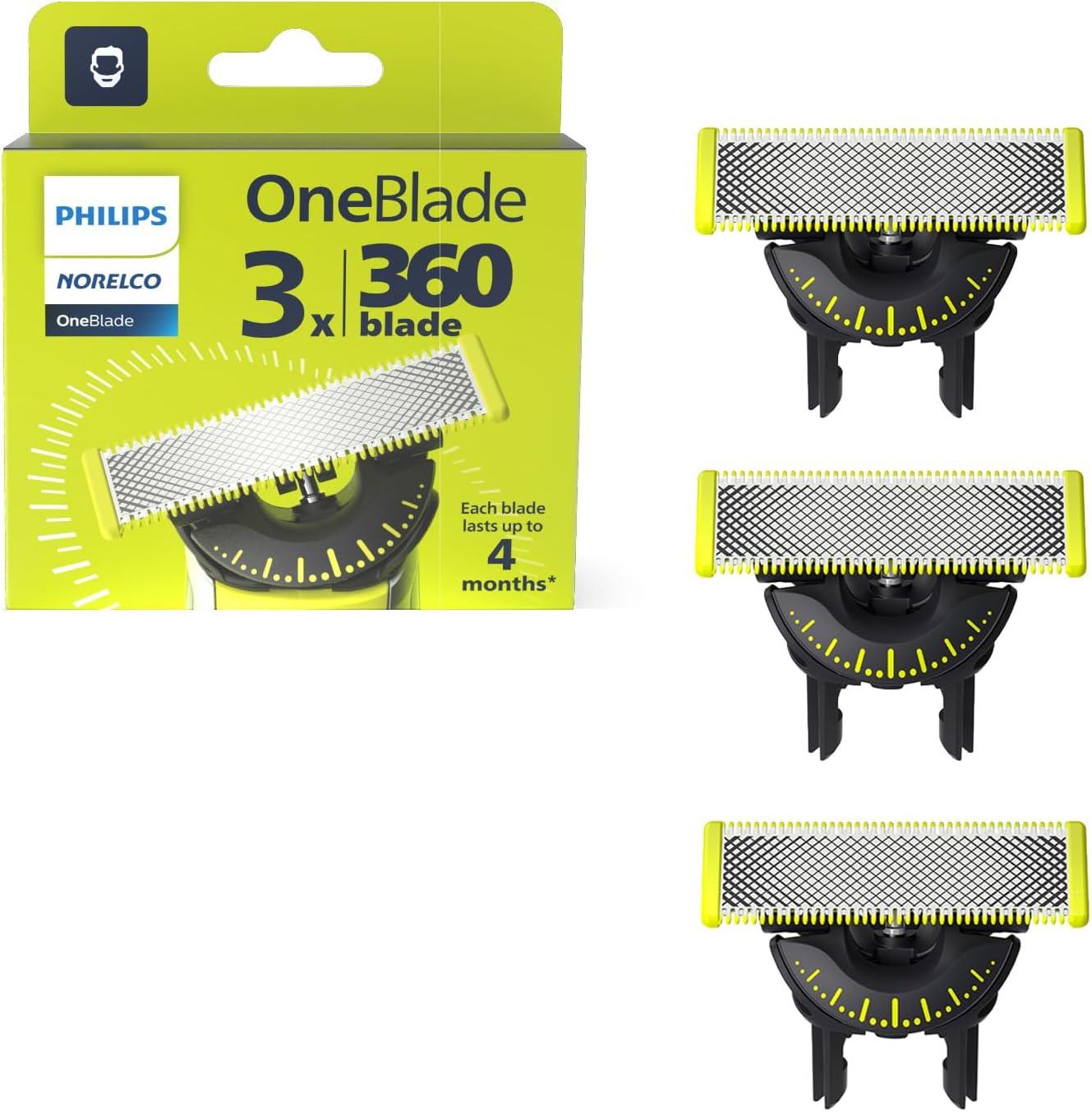 Philips Norelco OneBlade Replacement Blade, Multi,  ( 4 counts, 3 counts and 2 counts option )