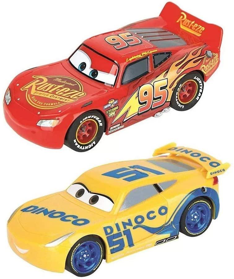 Carrera First Disney/Pixar Cars 3/Mario - Slot Car Race Track - Includes 2 cars - Battery-Powered Beginner Racing Set - Momo Gadgets