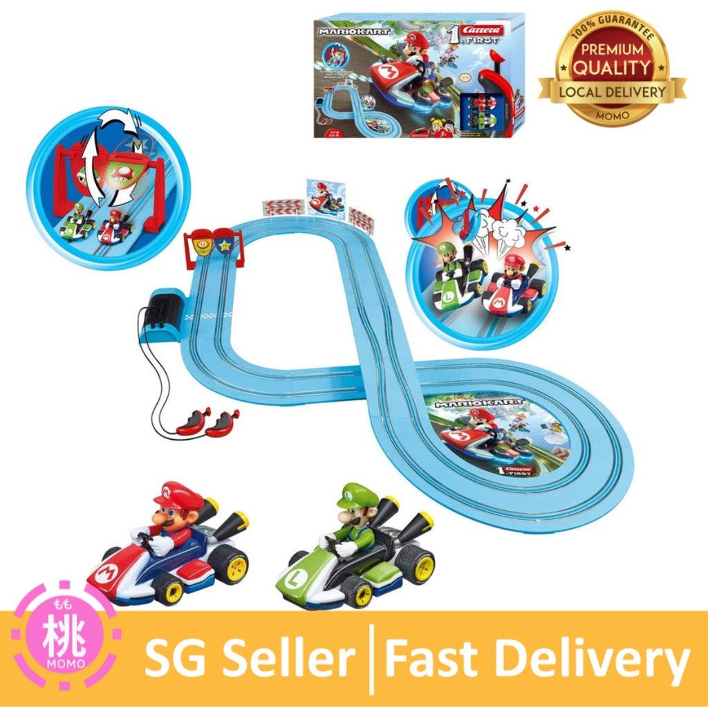 Carrera First Disney/Pixar Cars 3/Mario - Slot Car Race Track - Includes 2 cars - Battery-Powered Beginner Racing Set - Momo Gadgets