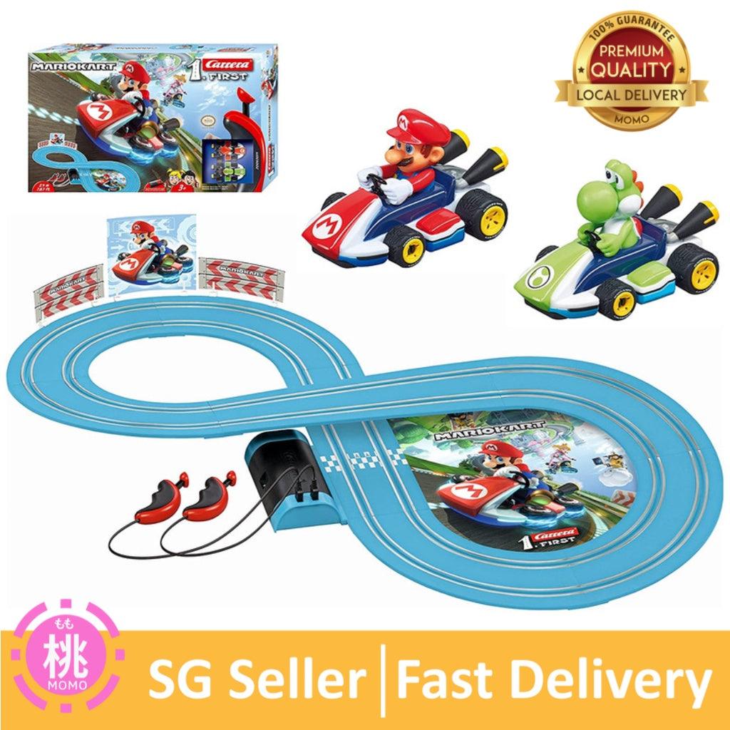 Carrera First Disney/Pixar Cars 3/Mario - Slot Car Race Track - Includes 2 cars - Battery-Powered Beginner Racing Set - Momo Gadgets