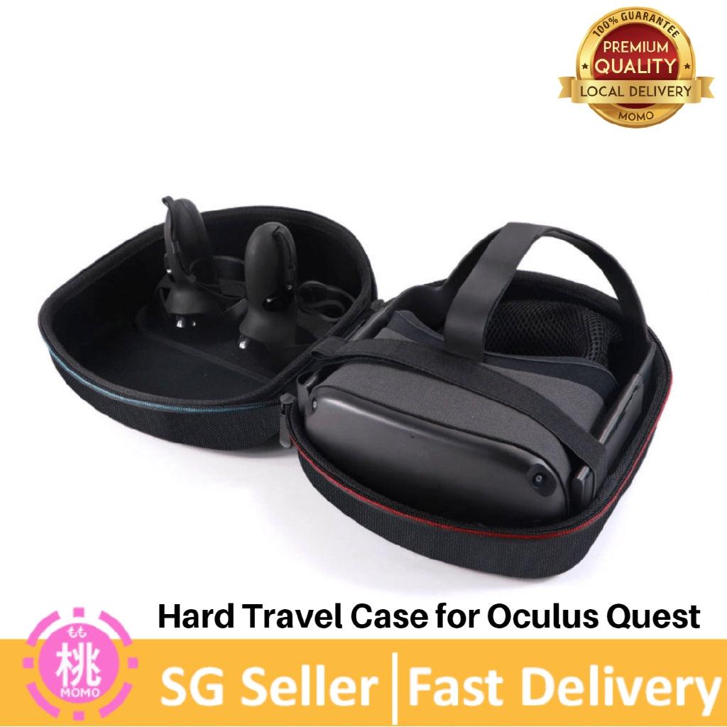 Carrying Case for Oculus Quest 2 / Quest 1 VR Gaming Headset and Controllers Accessories Protective Bag (Black) - Momo Gadgets