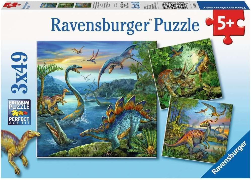 Ravensburger Realm of the Giants Dinosaur 100/200/3X49 Piece Jigsaw Puzzle for Kids