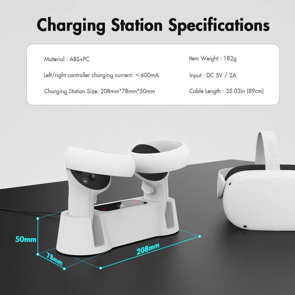 Charging Dock for Oculus Quest 2 Touch Controllers, Handle Display Holder Mount Station - Momo Gadgets