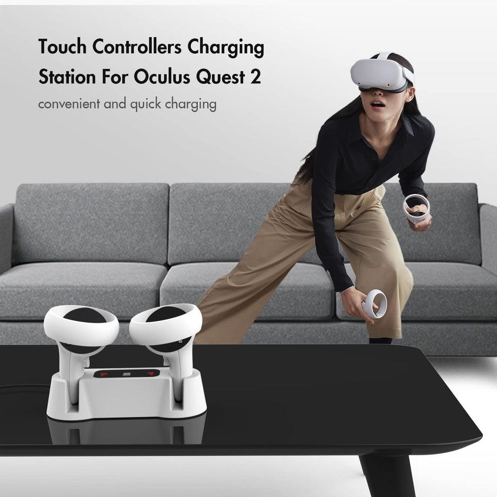 Charging Dock for Oculus Quest 2 Touch Controllers, Handle Display Holder Mount Station - Momo Gadgets