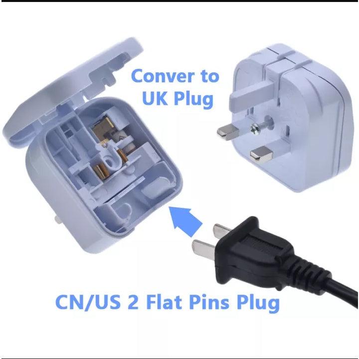 CHINA / US 2 Pin to 3 Pin Travel Adapter Plug with CE ,Pack Of 3 - Momo Gadgets