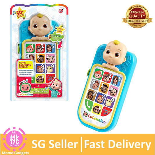 CoComelon JJ’s First Learning Toy Phone with Lights, Sounds, Music, Easter Basket Stuffers - Momo Gadgets