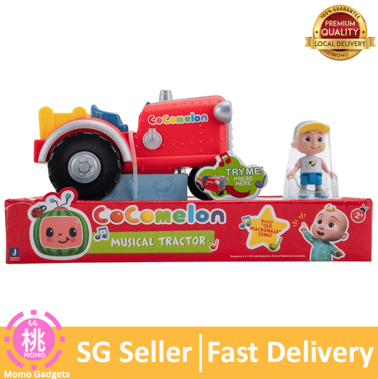 CoComelon Official Musical Tractor w/Sounds & Exclusive 3-inch Farm JJ Toy - Momo Gadgets