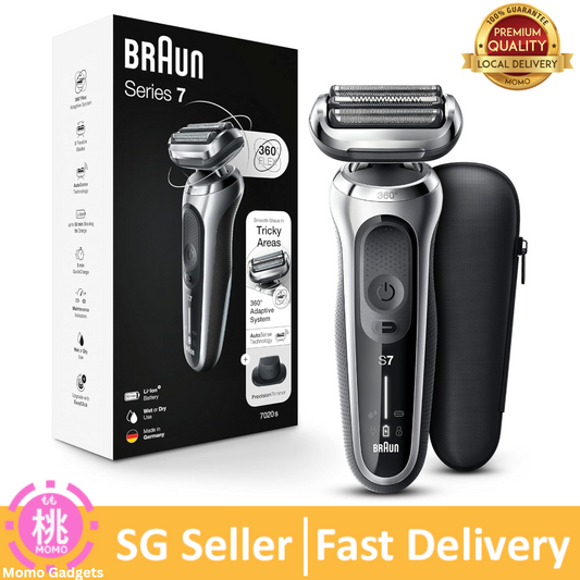 Braun Electric Razor for Men, Series 7 360 Flex Head Foil Shaver with Precision Beard Trimmer, Rechargeable, Wet & Dry and Travel Case