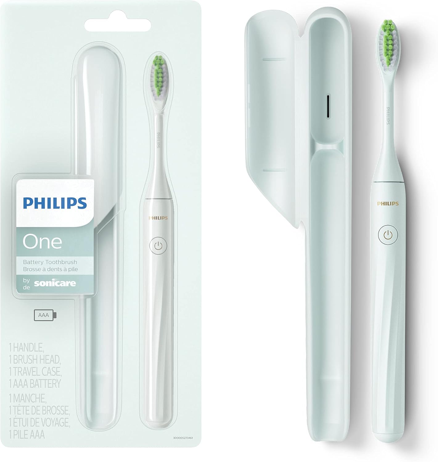 Philips One by Sonicare Battery Toothbrush, or replacement Brush Head, Midnight Blue,