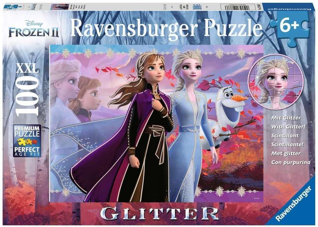 Ravensburger Disney Frozen 2 - The Journey Starts - 3 X 49 Piece Or 100-Piece Glitter Jigsaw Puzzle for Kids