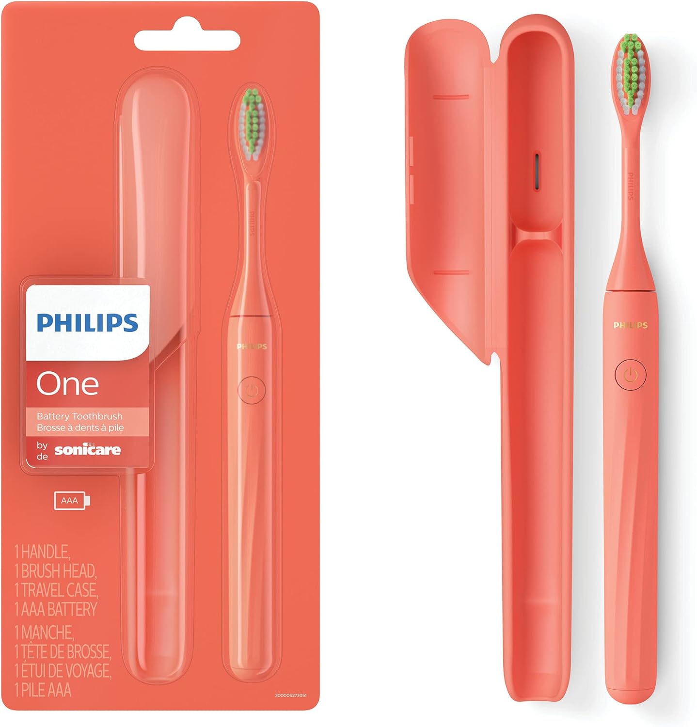 Philips One by Sonicare Battery Toothbrush, or replacement Brush Head, Midnight Blue,