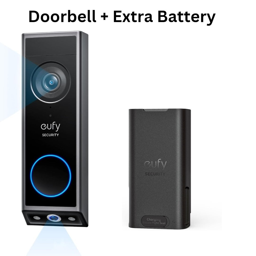 eufy Security Video Doorbell E340 (Battery Powered), Dual Cameras with Delivery Guard, 2K Full HD and Color Night Vision