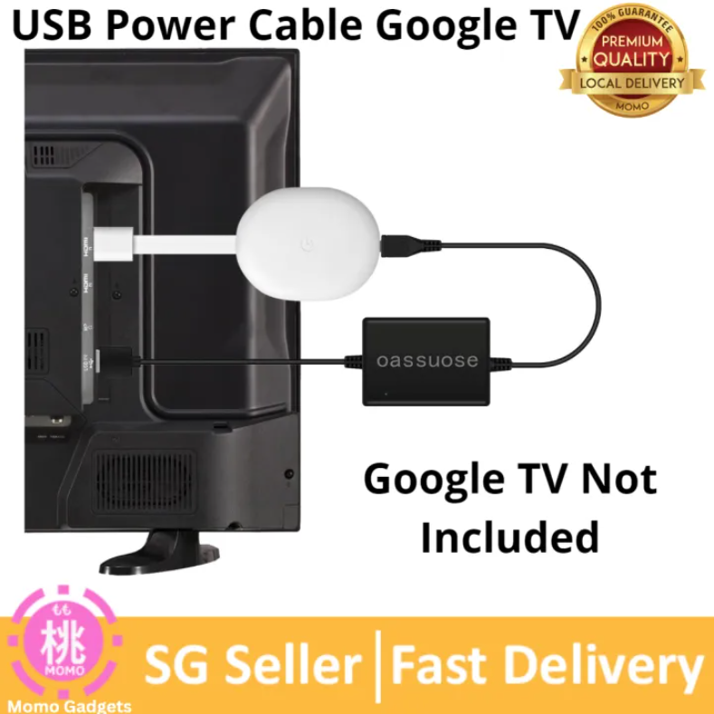 USB Power Cable Adapter for Fire Tv stick or Chromecast with Google TV/Chromecast (Powers Directly from TV USB Port)