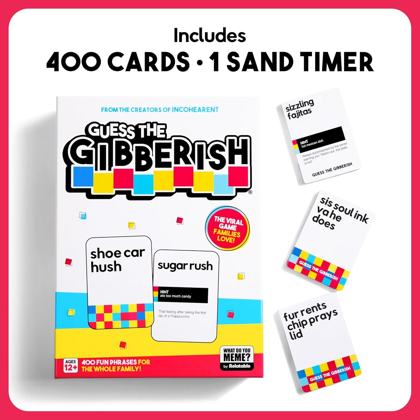 Guess The Gibberish Card Game for Families by Relatable, From The Creators of Incohereant, Fun Kids Games for Kids 12+