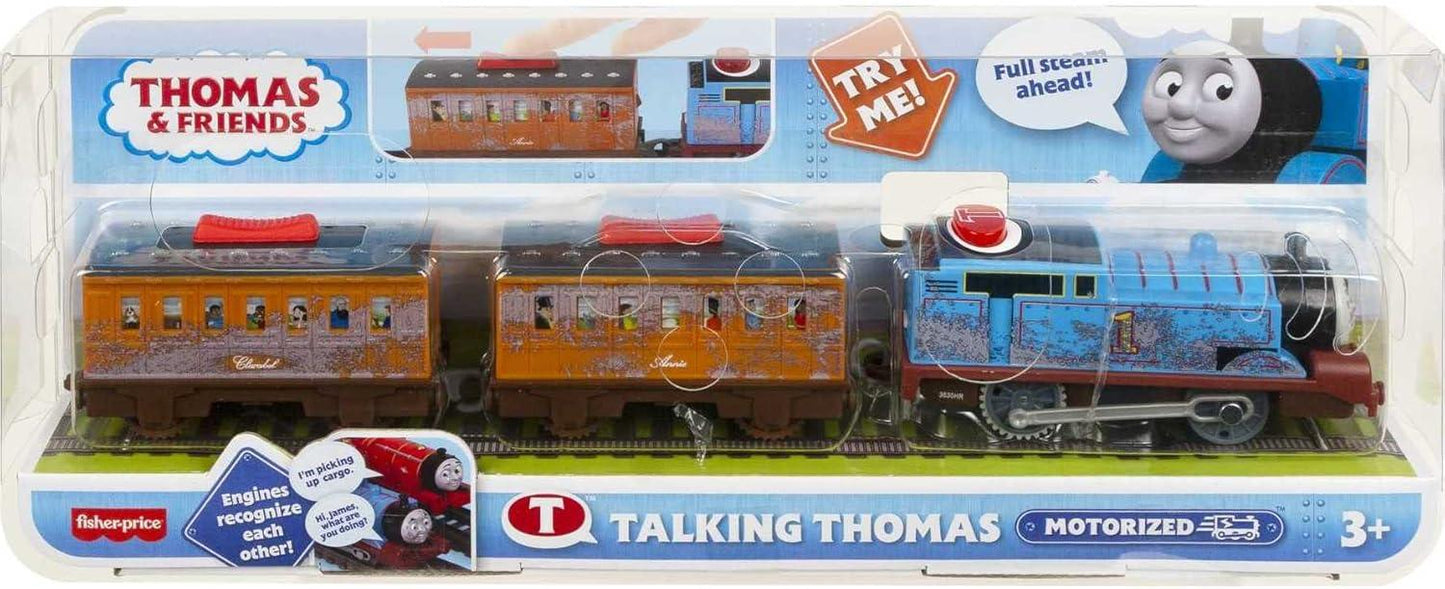Thomas & Friends Motorized Toy Train Talking Thomas / Gordon Engine with Sounds Phrases & Passenger Cars