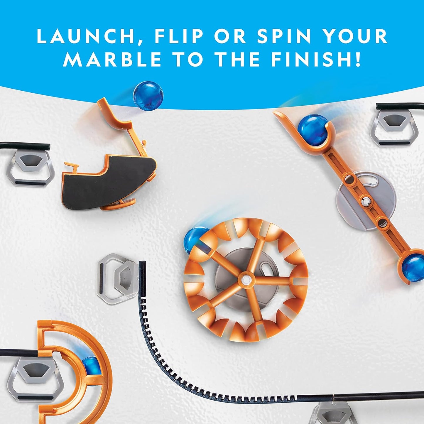 National Geographic Magnetic Marble Run - 75-Piece STEM Building Set for Kids & Adults
