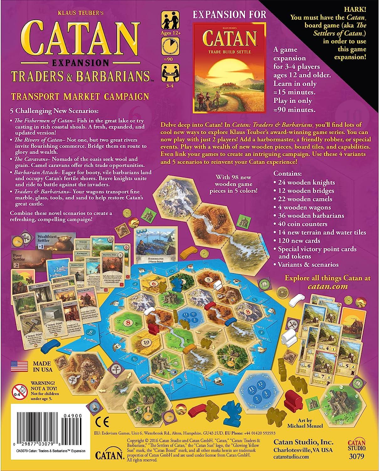CATAN Traders & Barbarians Board Game EXPANSION/EXTENSION - Customize Your CATAN Experience!