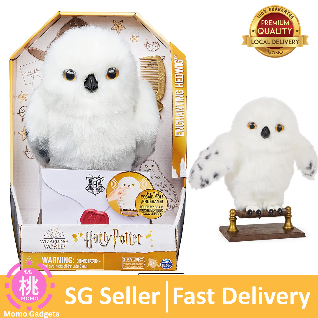 Wizarding World Harry Potter, Enchanting Hedwig Interactive Owl with Over 15 Sounds and Movements and Hogwarts Envelope, Kids Toys for Ages 5 and up,Multicolor