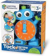 Learning Resources Tock The Learning Clock - 1 Piece, Ages 3+ Educational Talking & Teaching Clock - Momo Gadgets