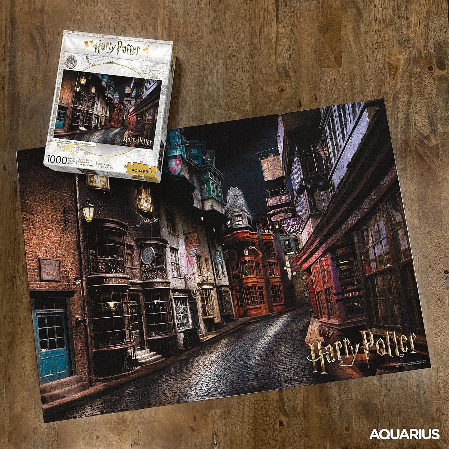 AQUARIUS Harry Potter Puzzle Hogwarts Castle/Diagon Alley (1000 Piece Jigsaw Puzzle)