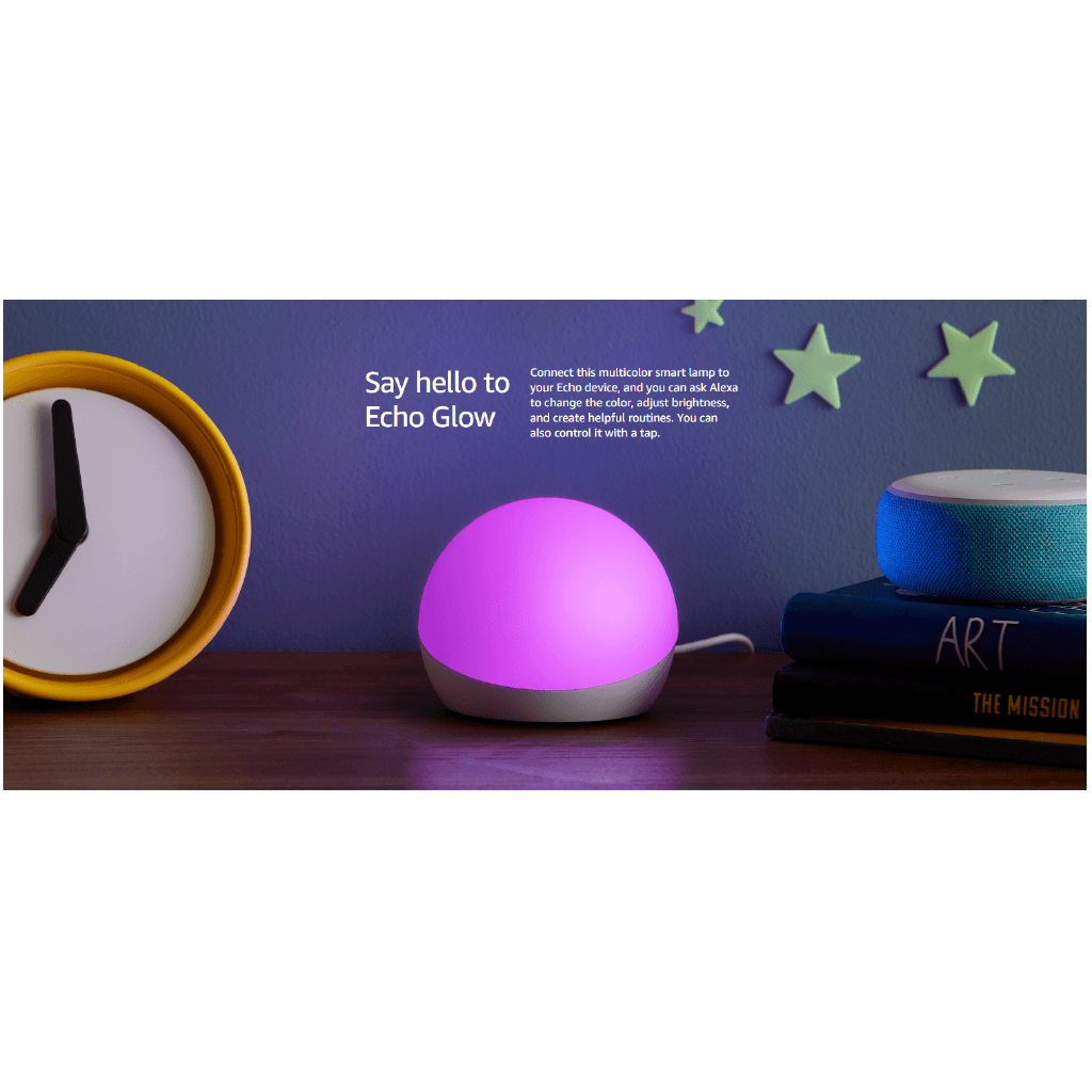 Echo Glow - Multicolor Smart Lamp for Kids – Requires compatible Alexa device - Momo Gadgets