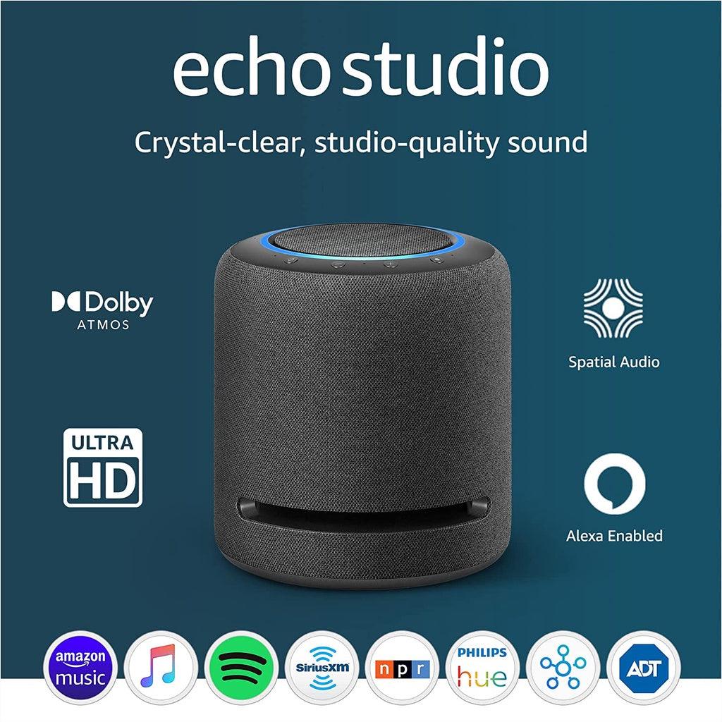 Echo Studio - High-fidelity smart speaker with 3D audio and Alexa - Momo Gadgets