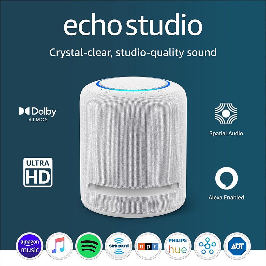 Echo Studio - High-fidelity smart speaker with 3D audio and Alexa - Momo Gadgets