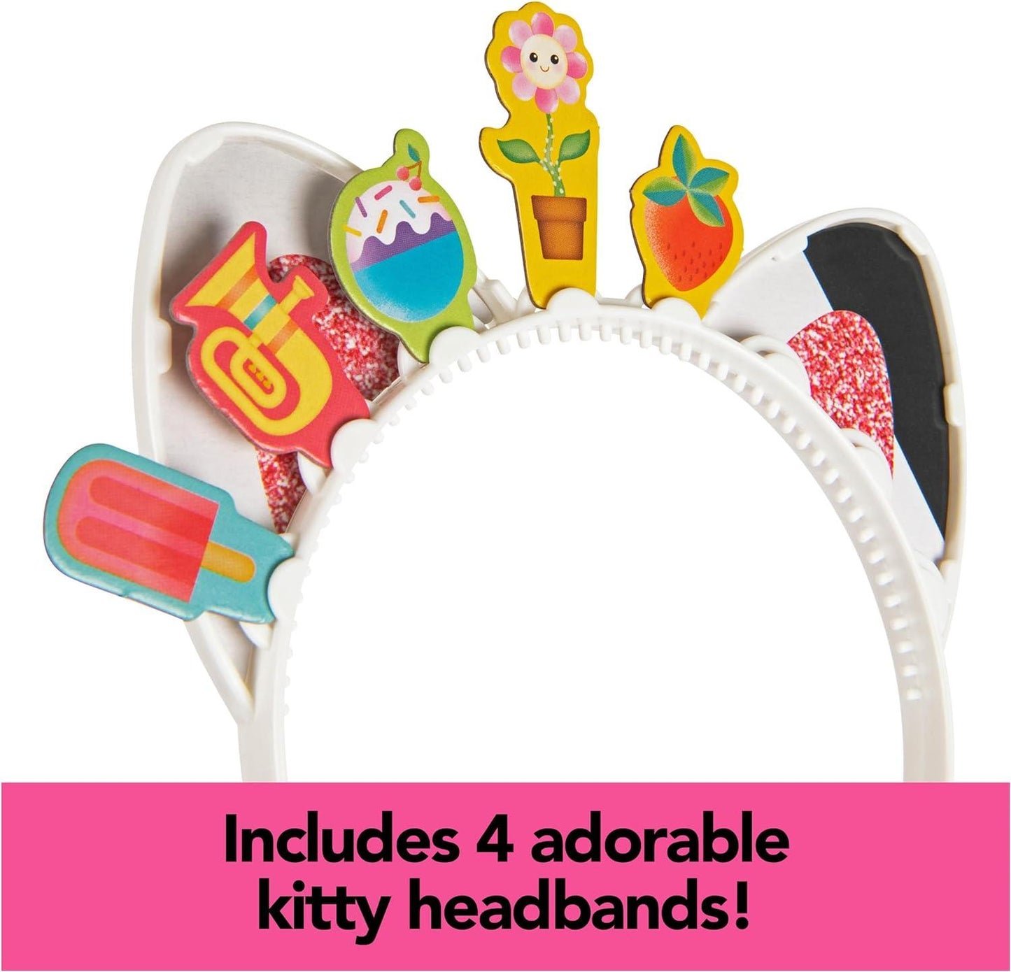 Gabby’s Dollhouse, Meow-Mazing Board Game Based on The DreamWorks Netflix Show with 4 Kitty Headbands