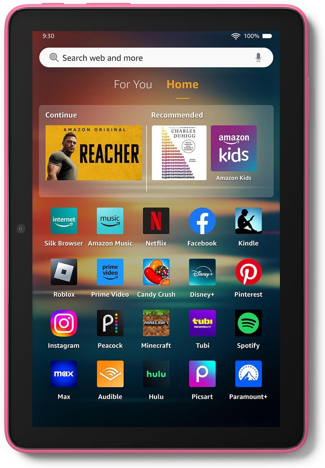 Amazon Fire HD 8 2024 12th Gen tablet, 8” HD Display, 3GB memory, 32GB, designed for portable entertainment