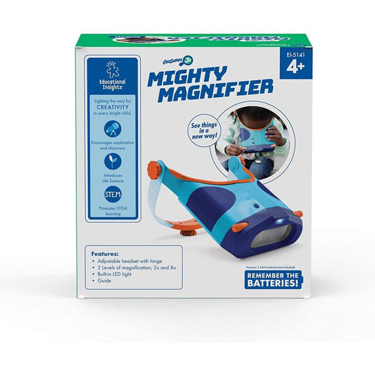 Educational Insights GeoSafari Jr. Mighty Magnifier, Explorer Glasses for Day or Night Viewing, Ages 4+ - Momo Gadgets