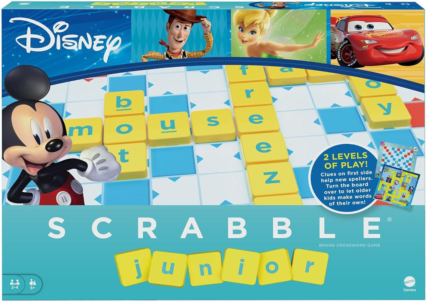 Mattel Games Scrabble Junior/Disney Children Board Game from 6 Years