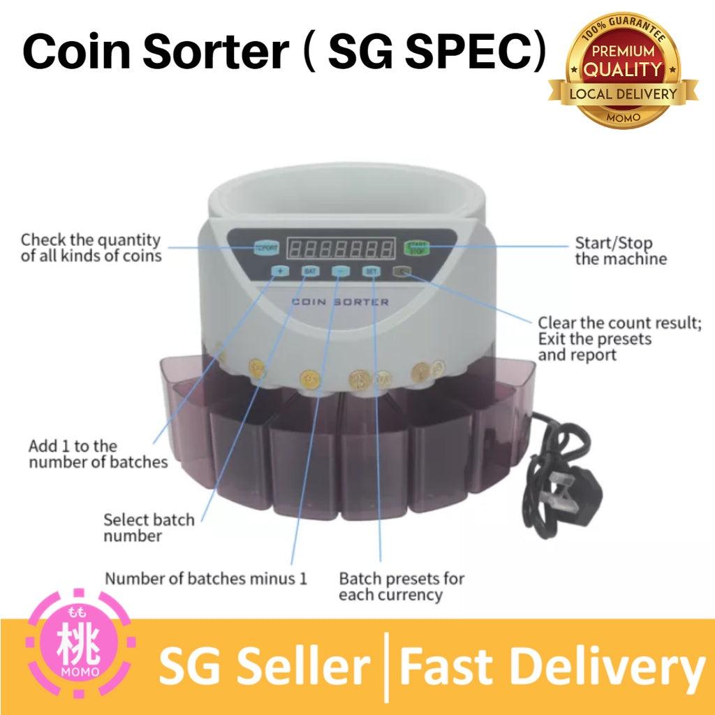 Electronic Coin Sorter Counter (SG SPEC) Counting Sorting Machine Countable Coins with Multi-Functional - Momo Gadgets