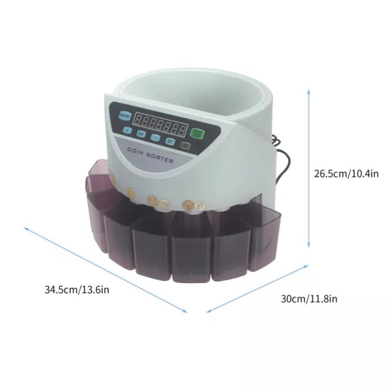 Electronic Coin Sorter Counter (SG SPEC) Counting Sorting Machine Countable Coins with Multi-Functional - Momo Gadgets