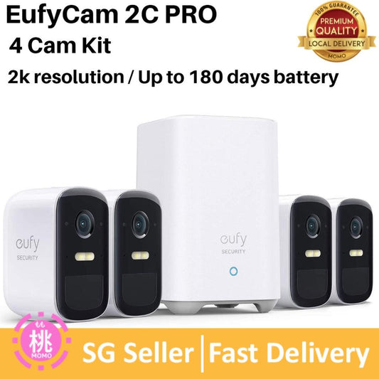 eufy Security, eufyCam 2C Pro , Wireless Home Security System with 2K Resolution, 180-Day Battery Life - Momo Gadgets